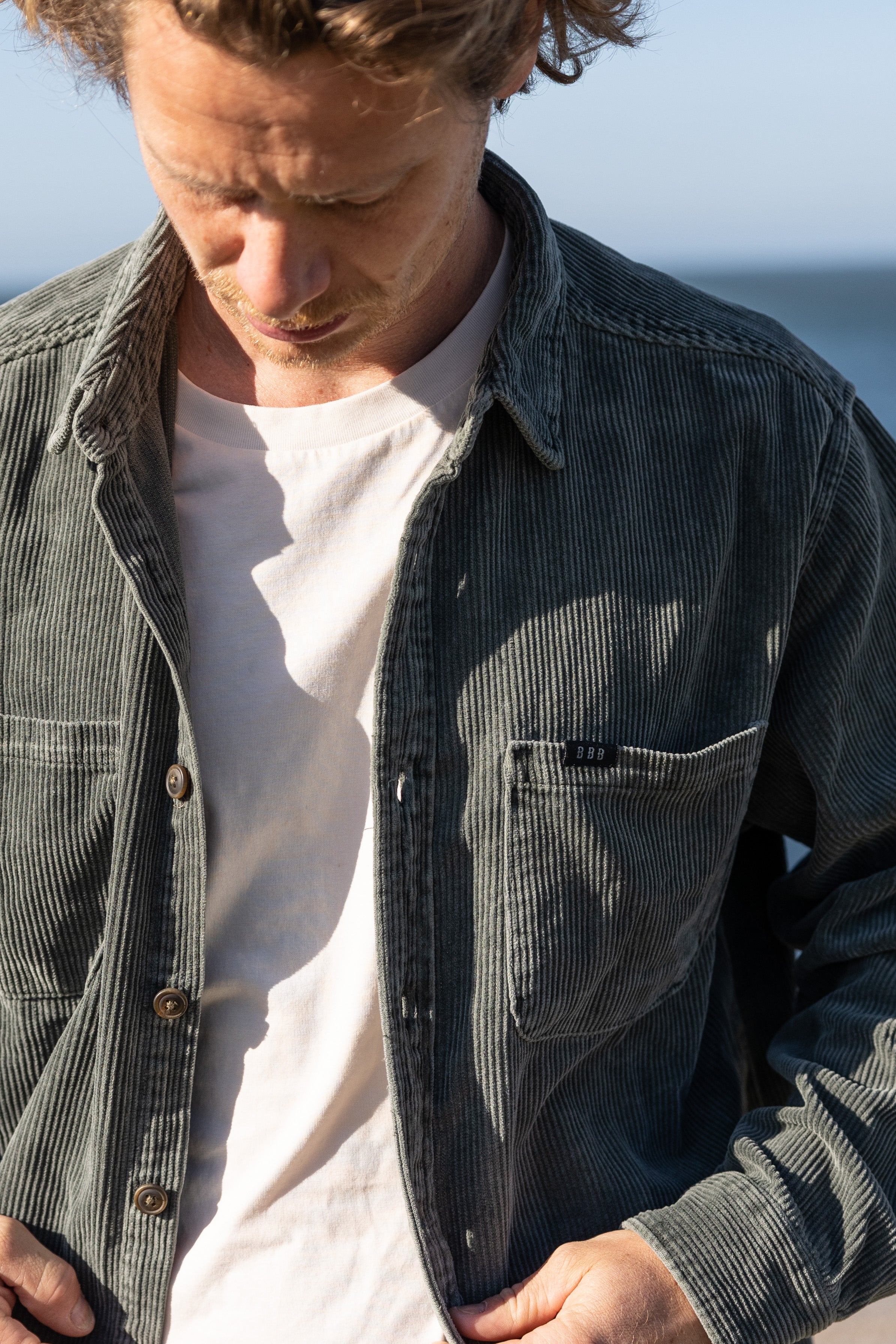 BamBooBay Chill Cord Long Sleeve Shirt Olive