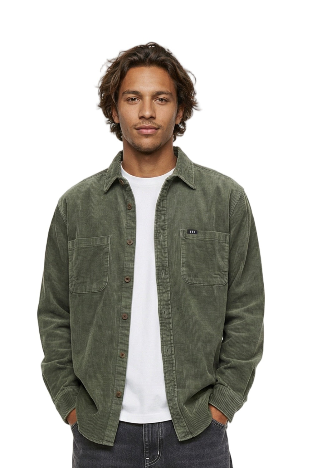 Chill Cord Long Sleeve Shirt Olive