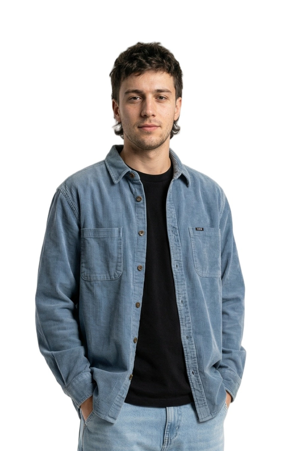 Chill Cord Long Sleeve Shirt Blue