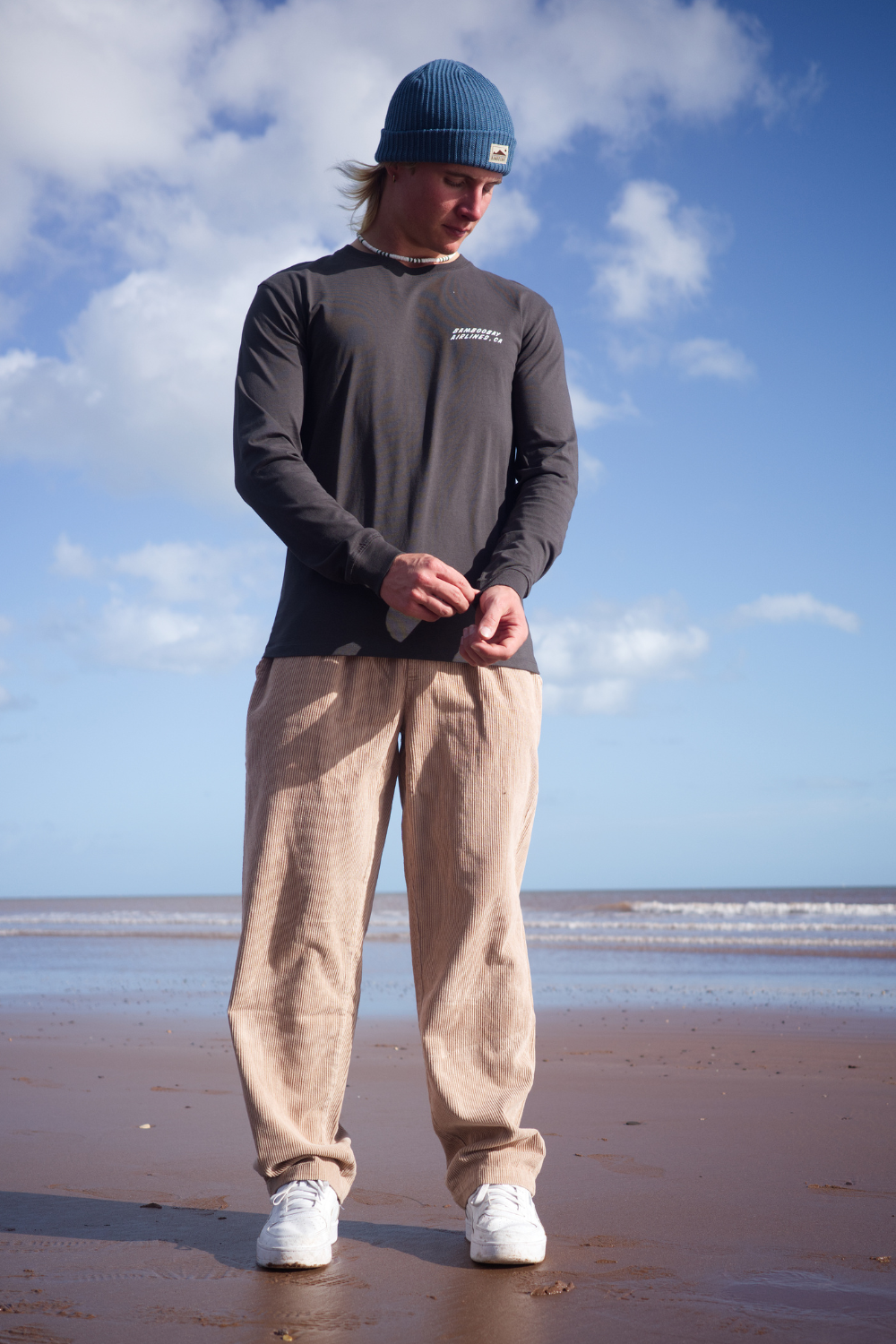 Seaplane Mens Long Sleeve T-Shirt Faded Olive Black
