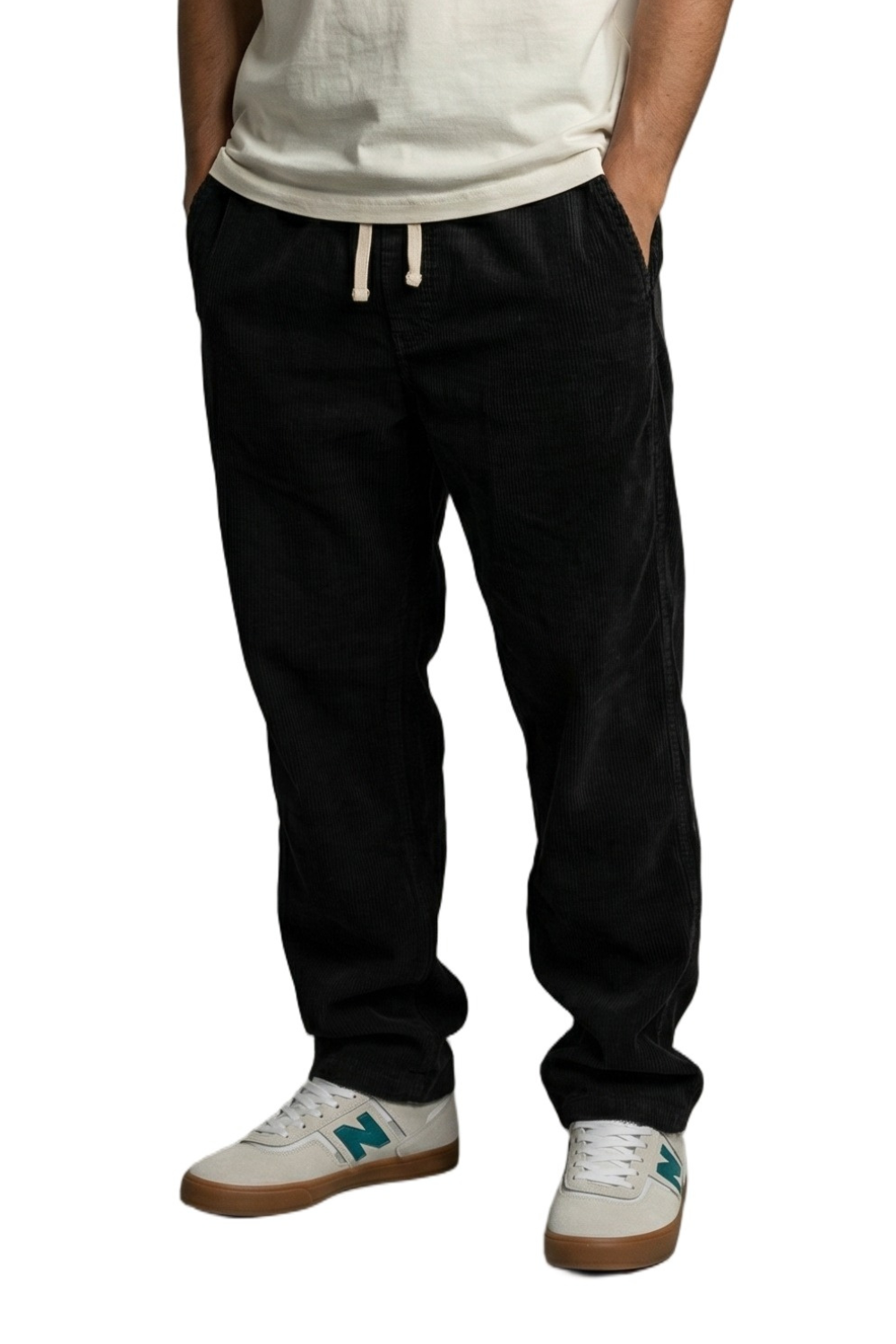 Chill Cord Mens Trousers Washed Black