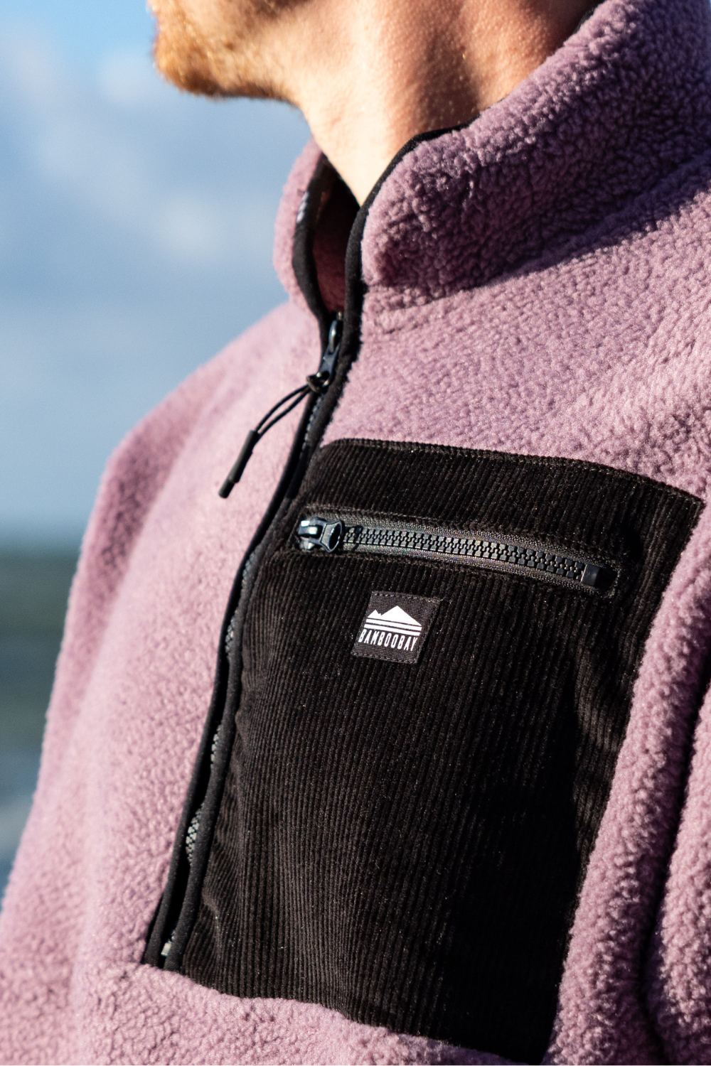 Boulder 2 Mens 1/4 Zip Sherpa Fleece Lilac