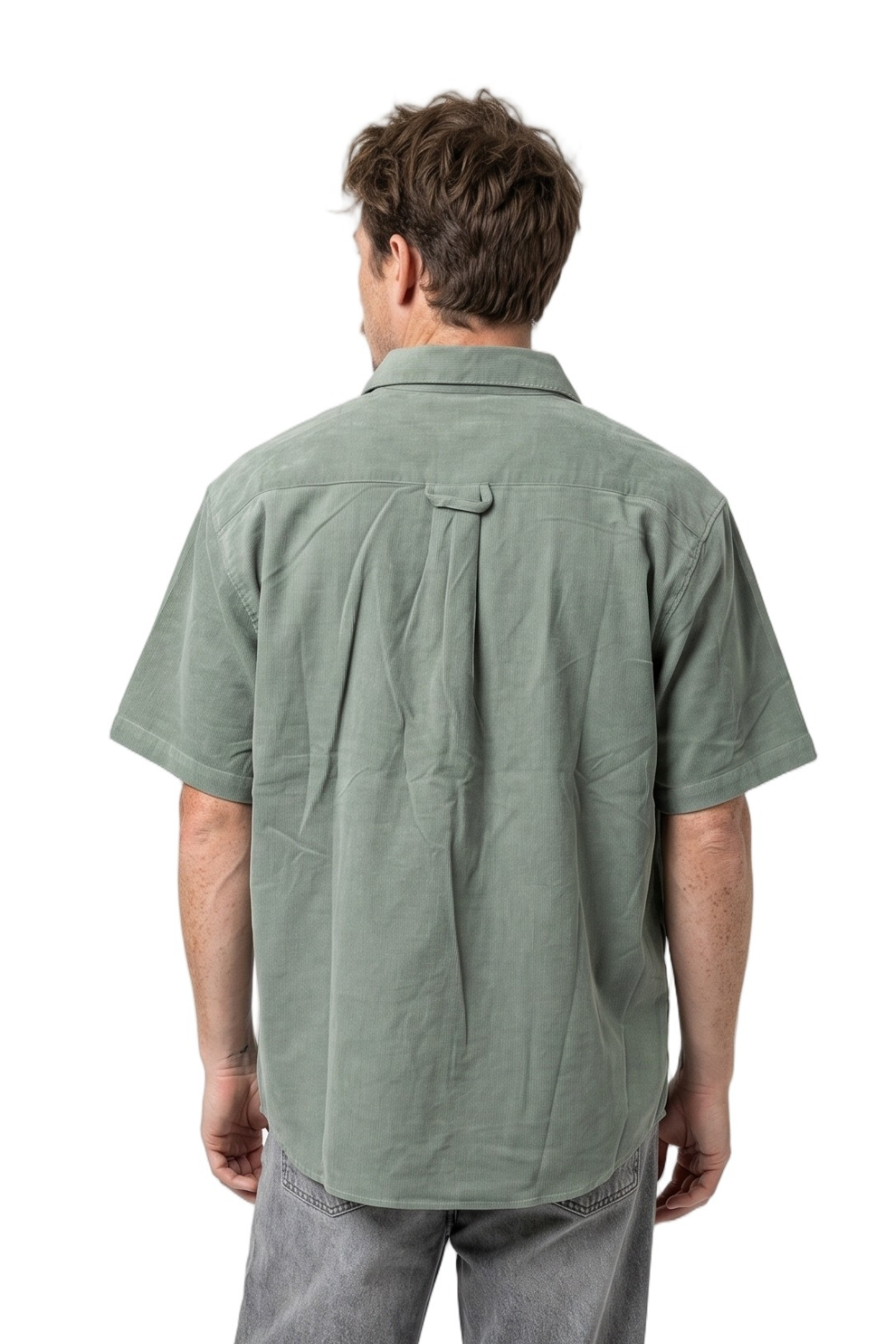 BamBooBay Script Mens Shirt Sage Green