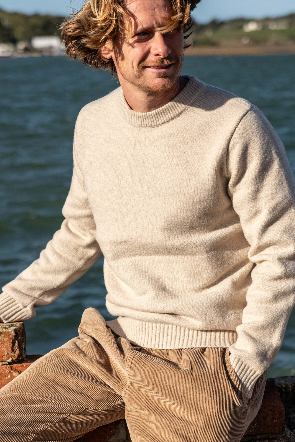 Seamus Mens Jumper Vintage White