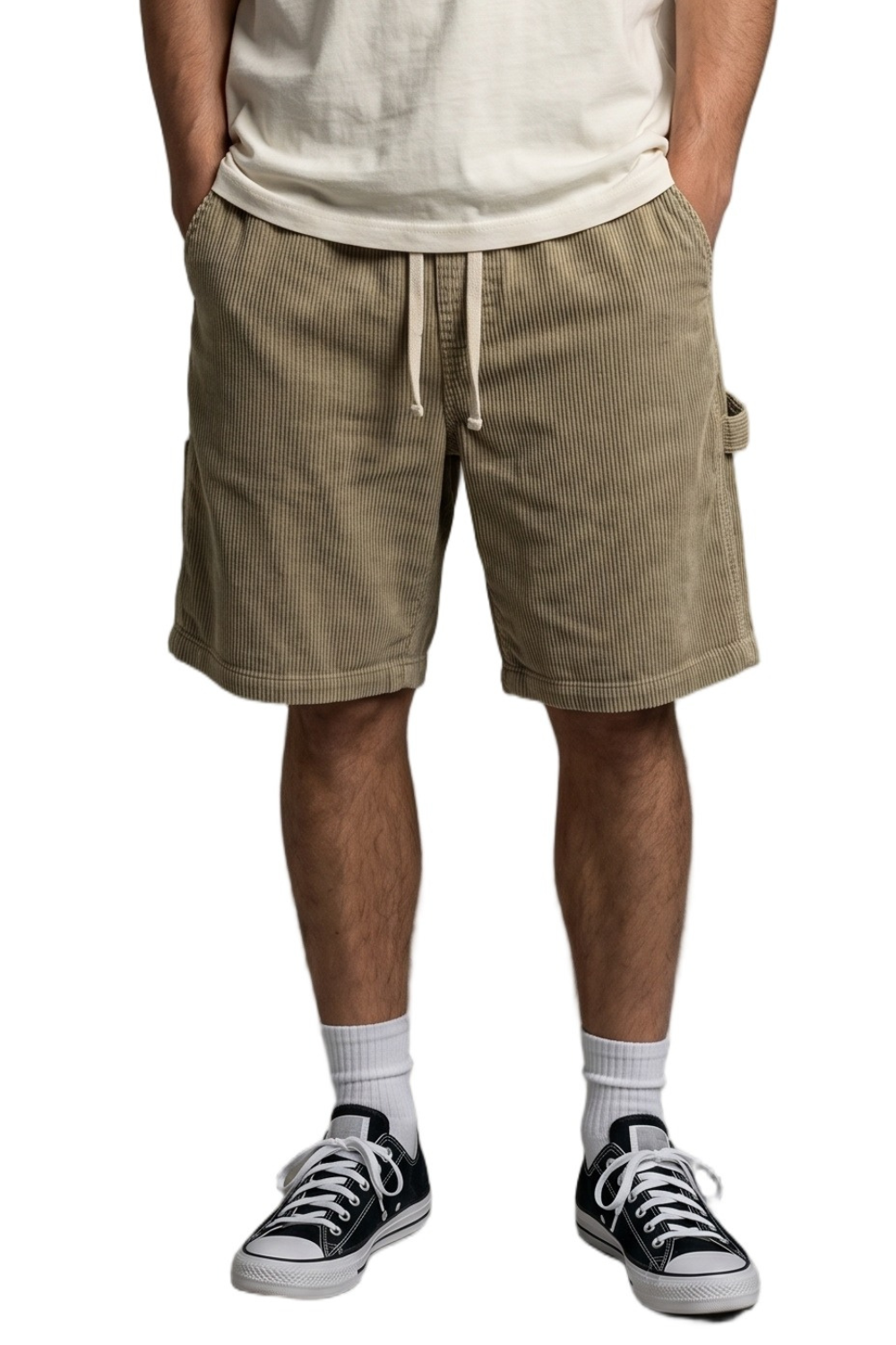 Chippy Chill Mens 22" Cord Shorts Khaki