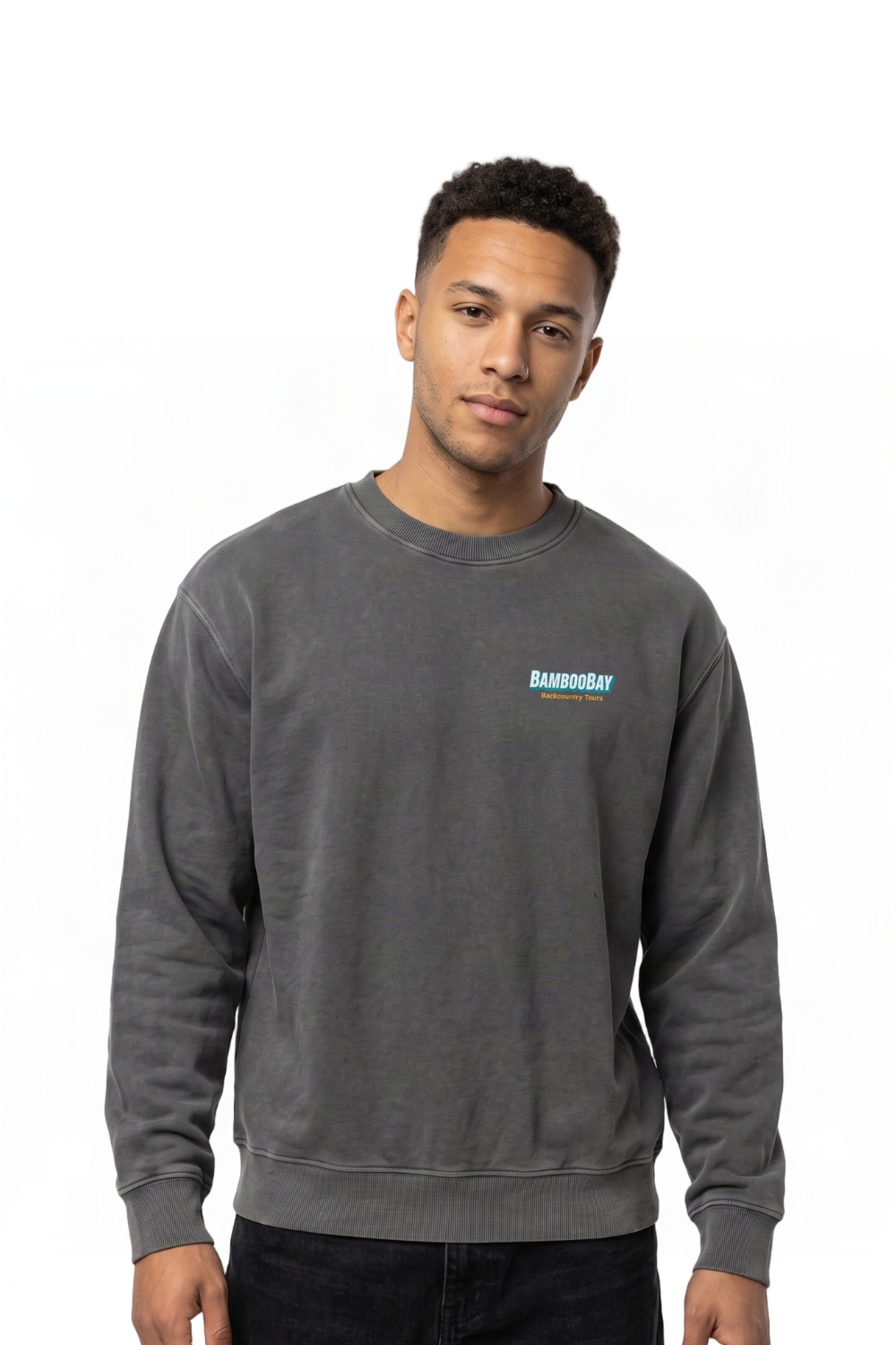 Tours Mens Sweatshirt Washed Charcoal