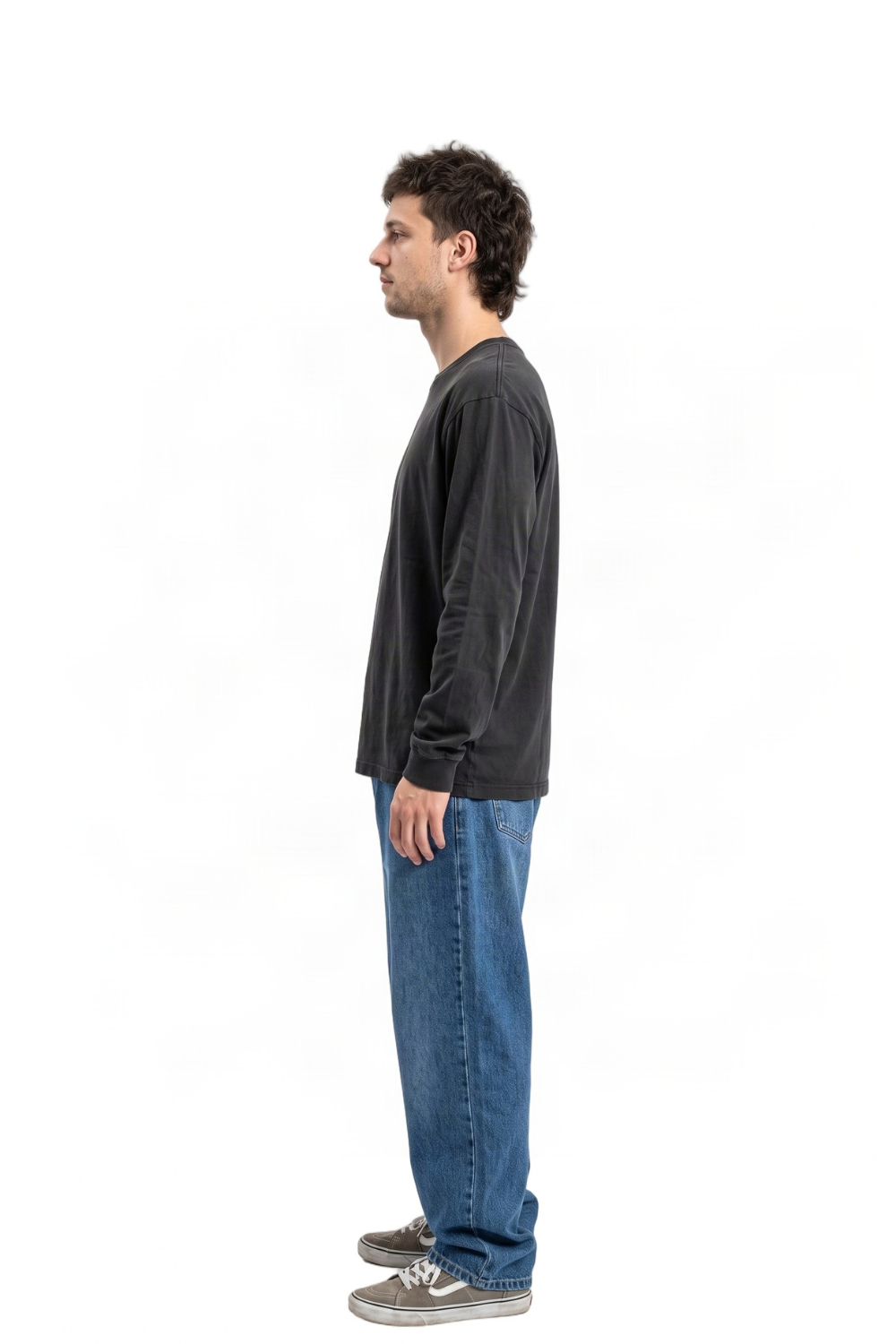 Seaplane Mens Long Sleeve T-Shirt Faded Olive Black