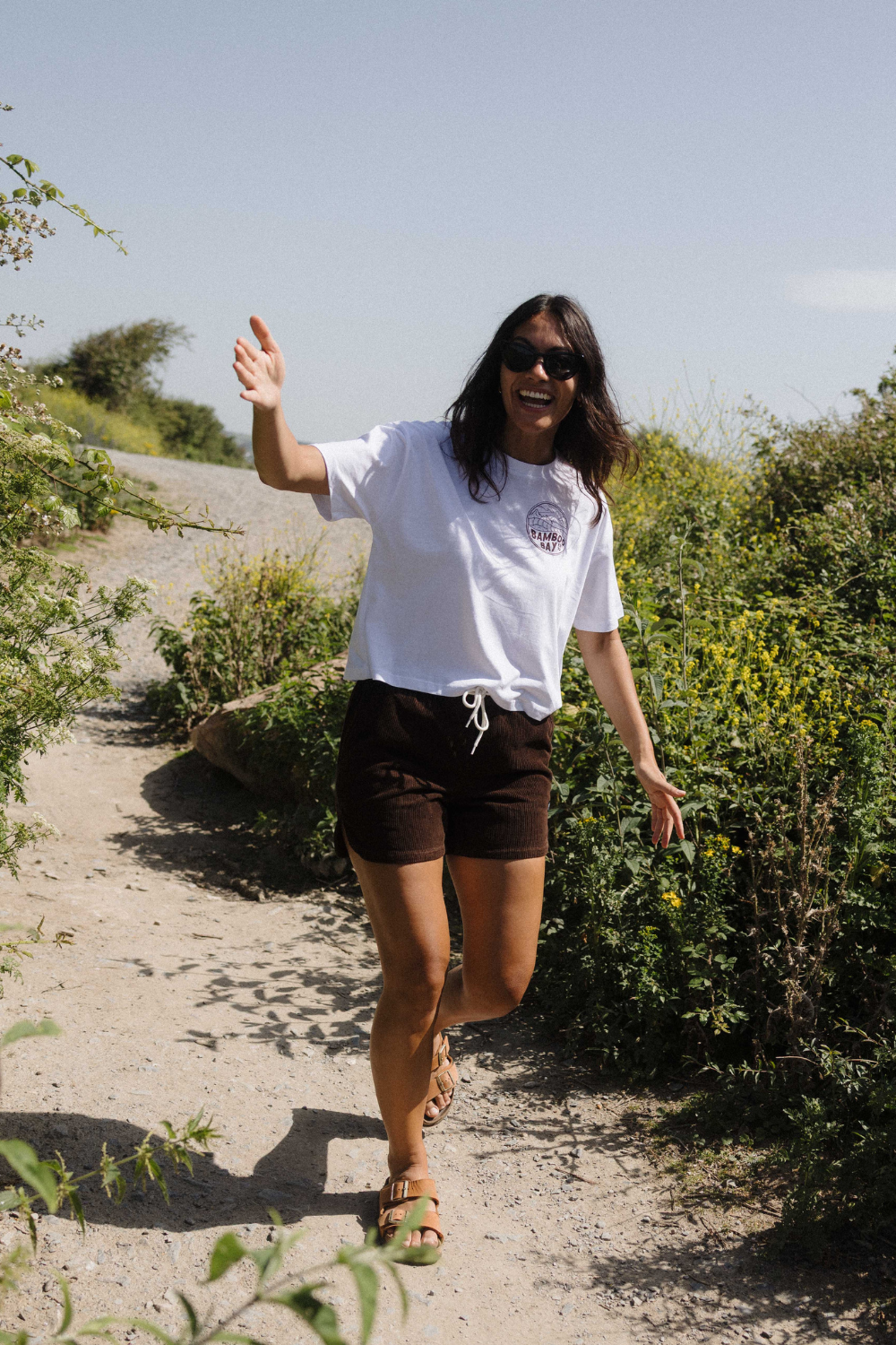 BamBooBay Mountain Badge Womens T-Shirt White