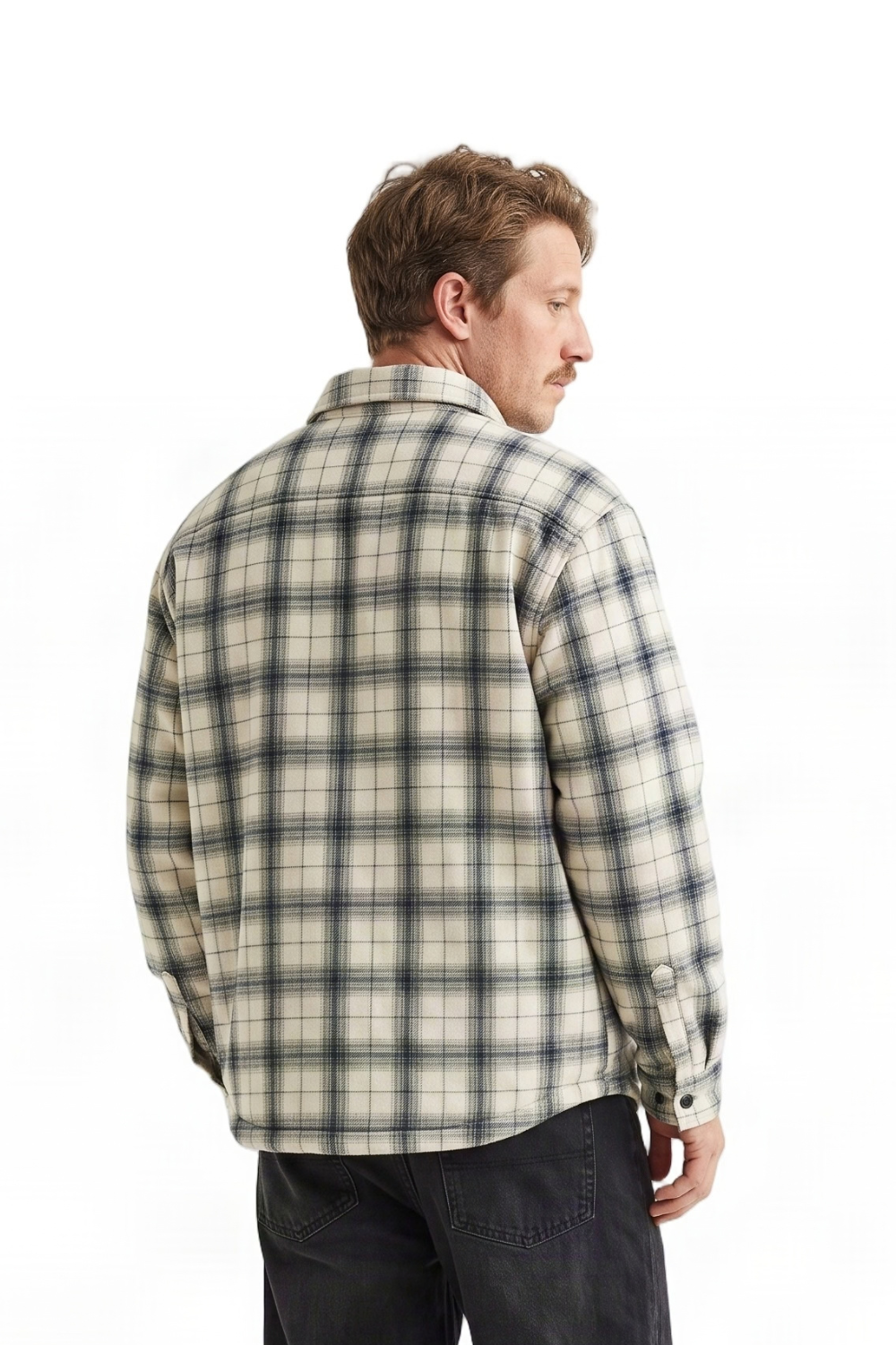 Paddy Mens Overshirt Green/White