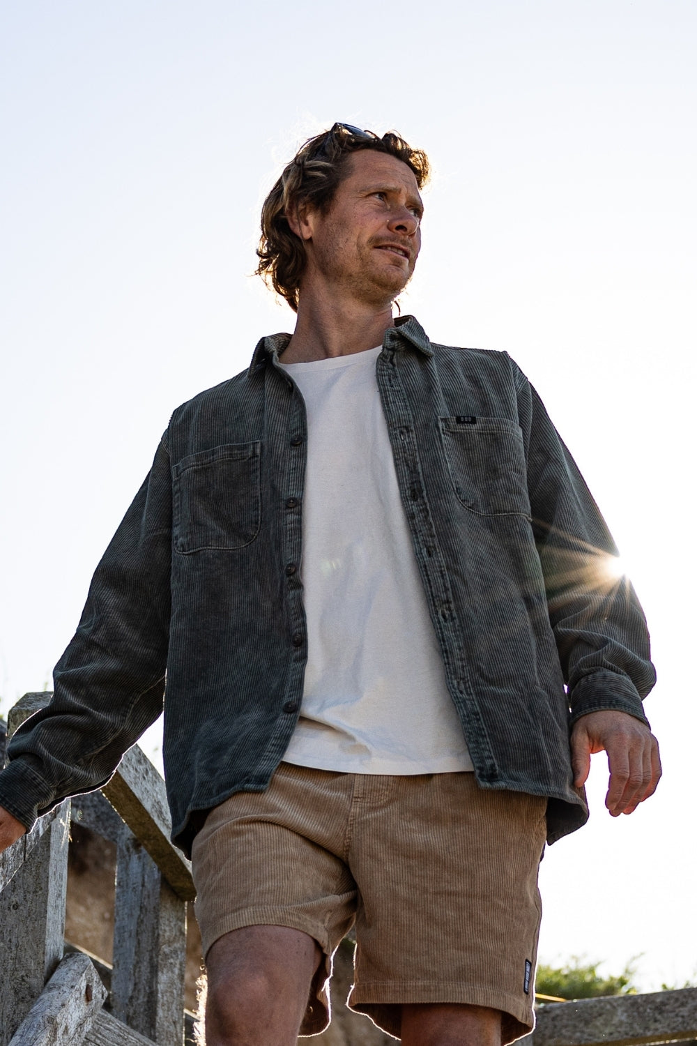 Chill Cord Long Sleeve Shirt Olive