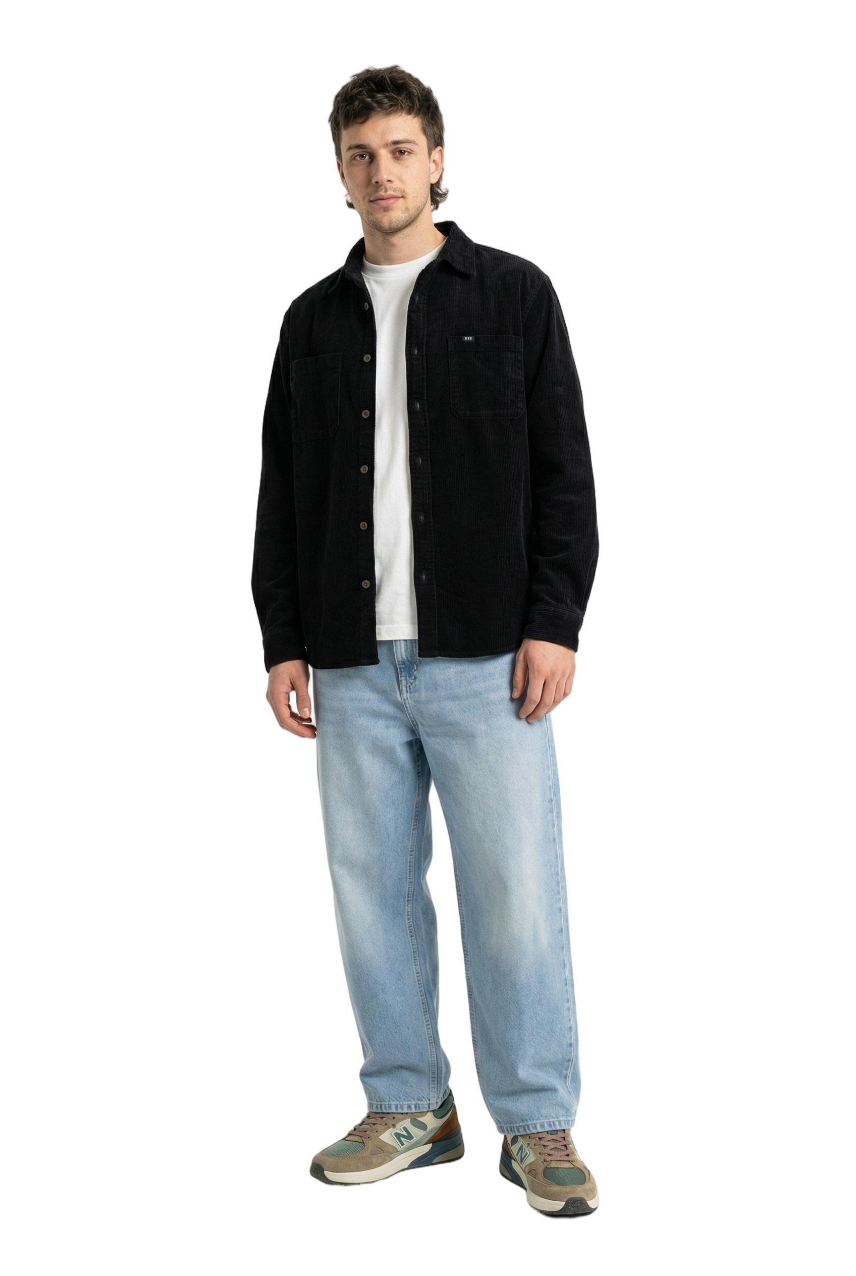 Chill Cord Long Sleeve Shirt Washed Black
