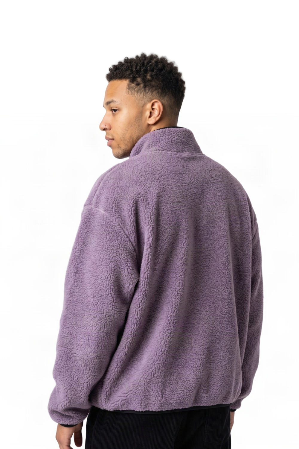 Boulder 2 Mens 1/4 Zip Sherpa Fleece Lilac