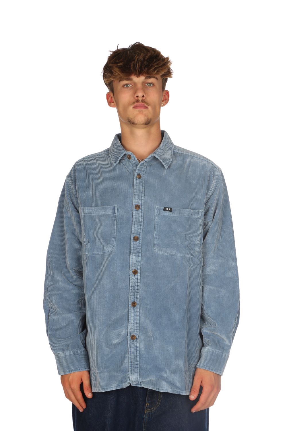 BamBooBay Chill Cord Long Sleeve Shirt Blue