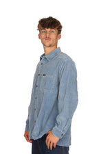 Load image into Gallery viewer, BamBooBay Chill Cord Long Sleeve Shirt Blue
