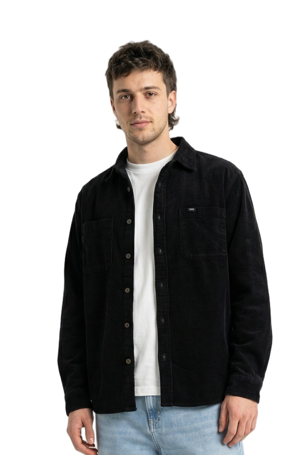 Chill Cord Long Sleeve Shirt Washed Black