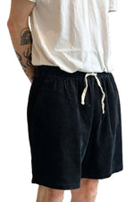 Load image into Gallery viewer, BamBooBay Chill Cord Shorts Black
