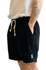 Load image into Gallery viewer, BamBooBay Chill Cord Shorts Black
