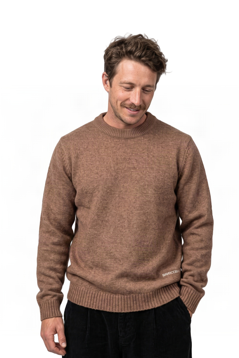 Seamus Mens Jumper Biscuit Brown