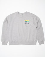 Load image into Gallery viewer, MNT Badge Organic Cotton Crew - Heather Grey | BamBooBay
