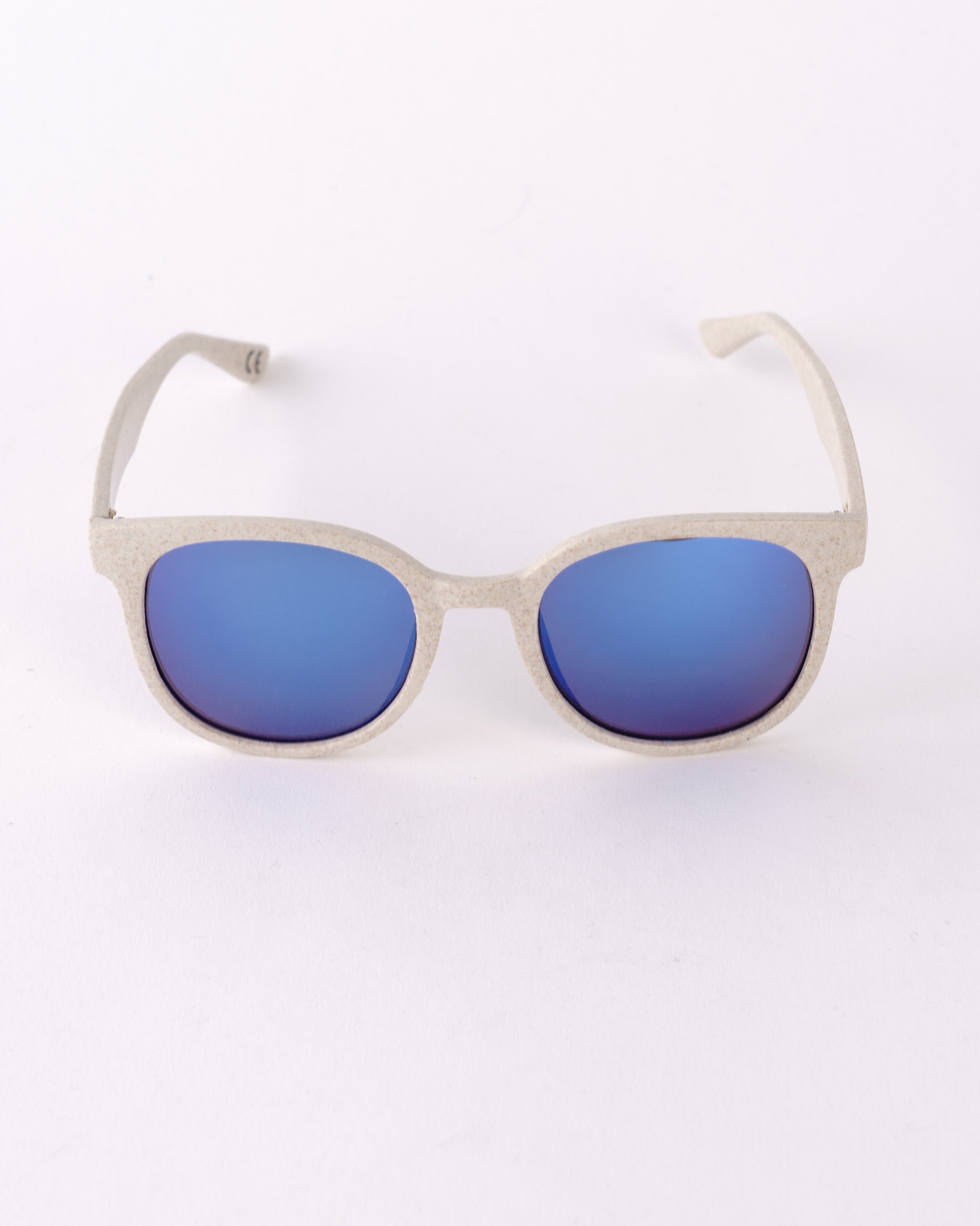 Swheat Round Wheat Straw Waste Sunglasses - Blue | BamBooBay