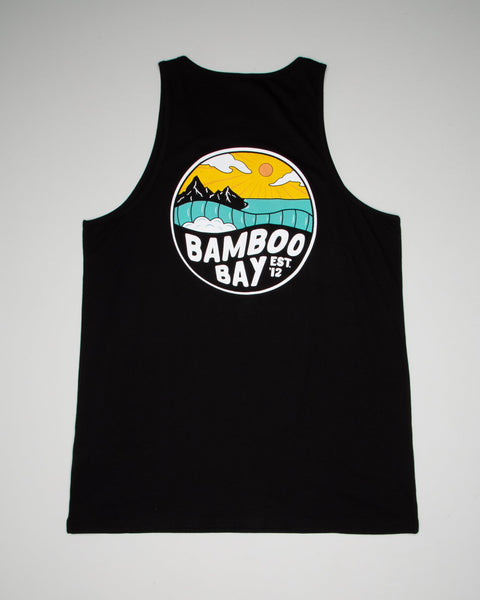 MNT Badge Organic Cotton Vest - Black | BamBooBay