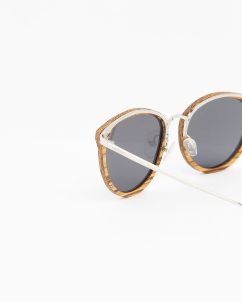 Strapped Wood Sunglasses - Light | BamBooBay