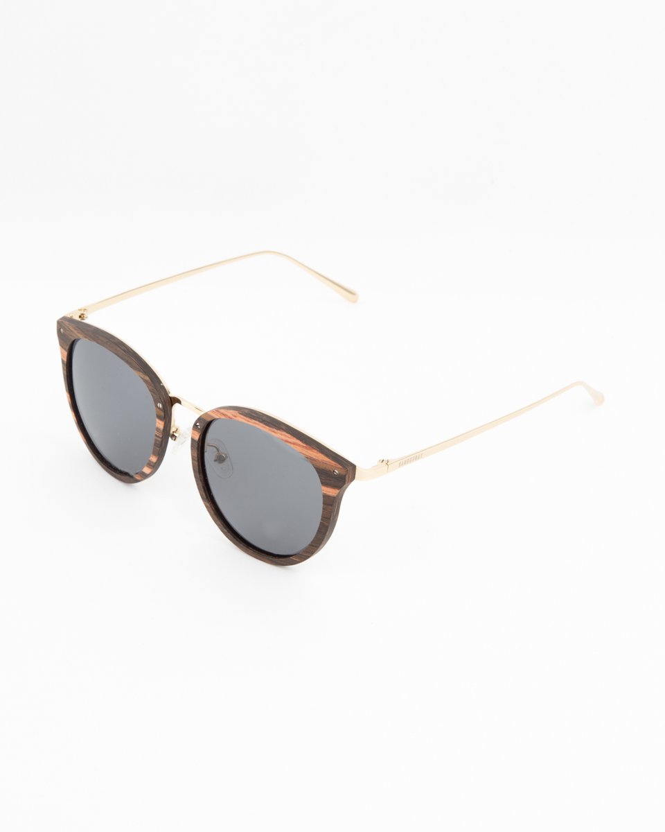 Strapped Wood Sunglasses - Dark | BamBooBay