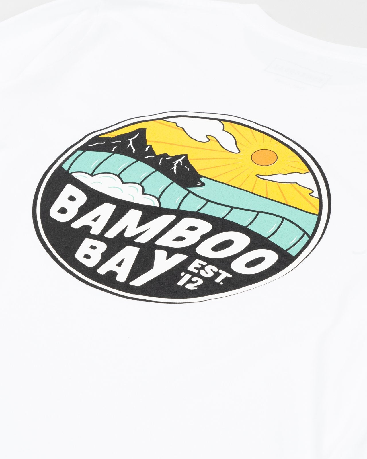 MNT Badge Long Sleeve Organic Cotton Tee - White | BamBooBay