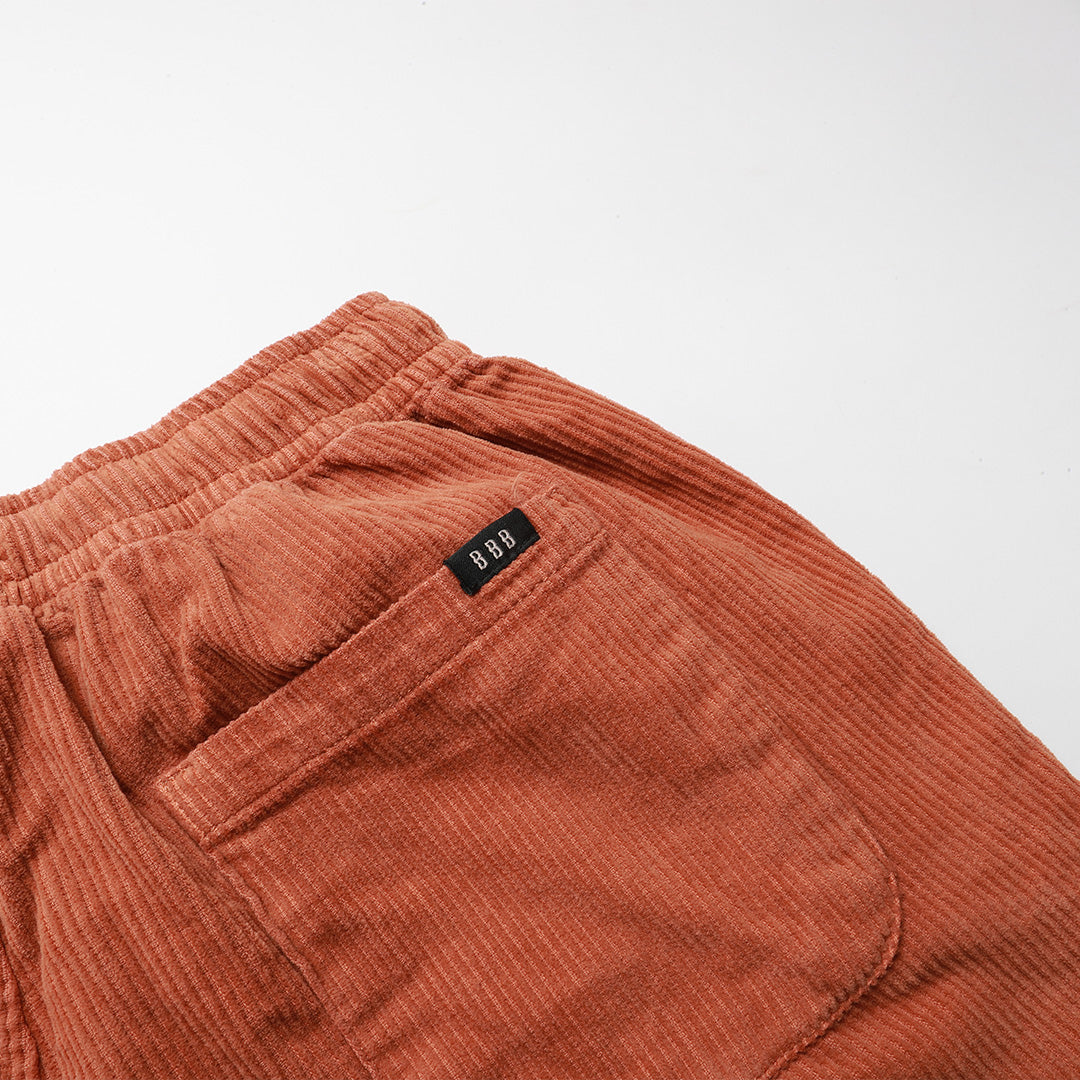 Chill Cord Organic Cotton Shorts - Brown | BamBooBay