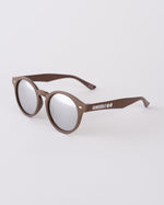 Load image into Gallery viewer, Coffee Waste Rounds Sunglasses - Silver | BamBooBay
