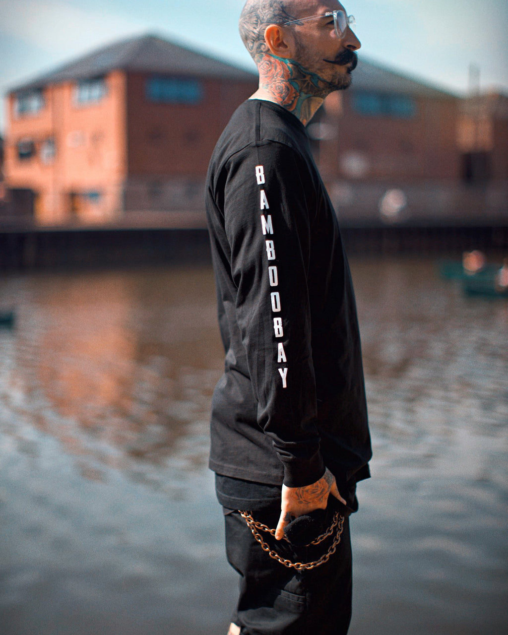 MNT Badge Arm Print Long Sleeve Organic Cotton Tee | BamBooBay